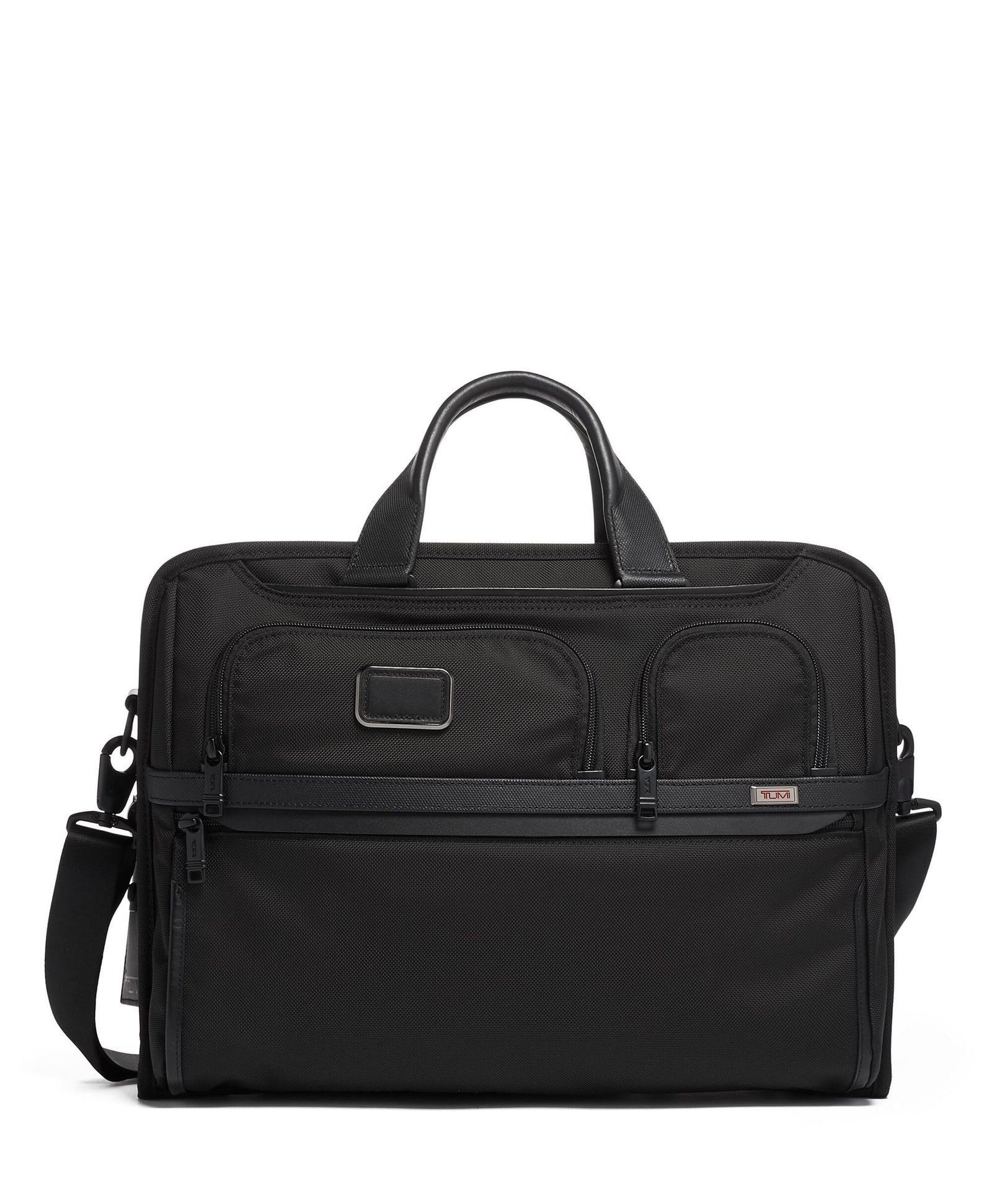 Alpha Compact Large Laptop Brief - Black