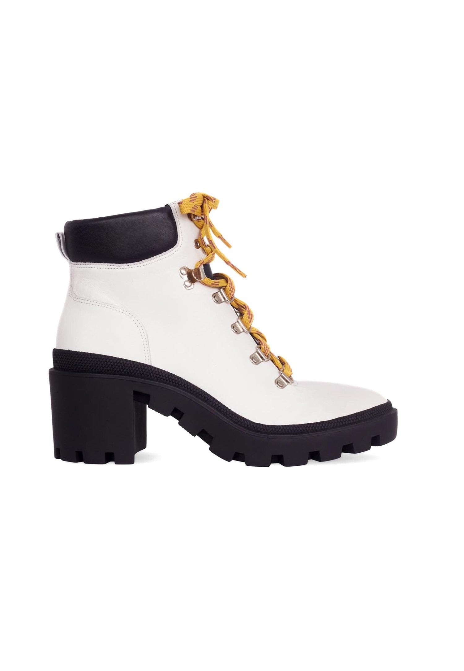 Bottes de Combat Blanches pour Femmes - Talon Bloc de 9cm