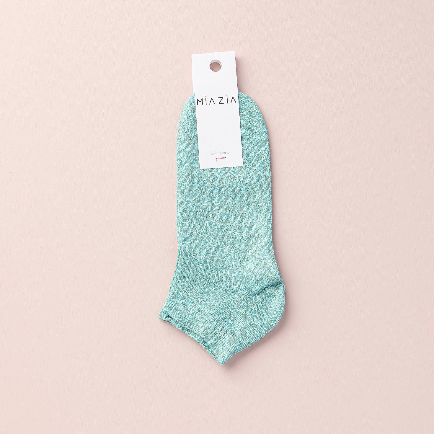 Mia Zia - Chaussettes Sneakers Aqua glitter