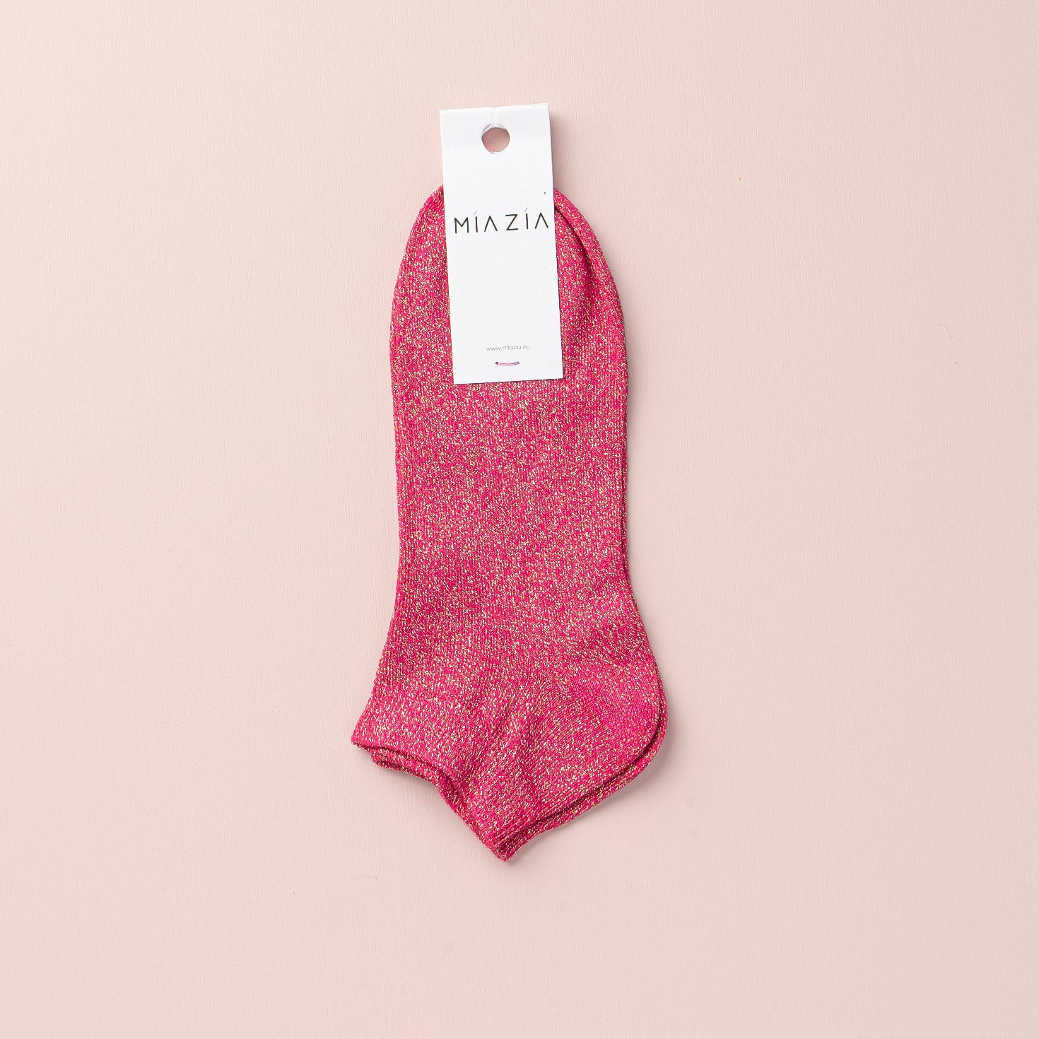 Mia Zia - Chaussettes Sneakers Fushia glitter