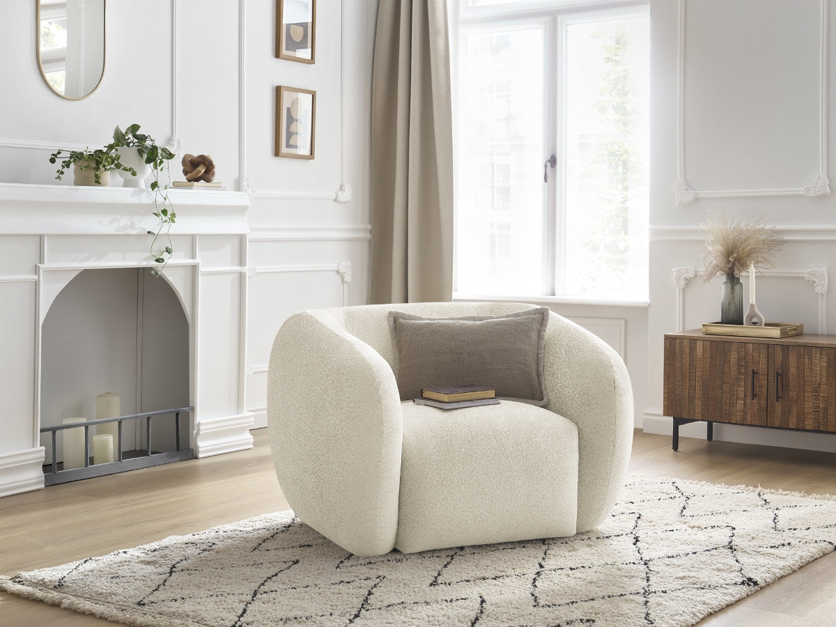 Fauteuil CELINE tissu texturé