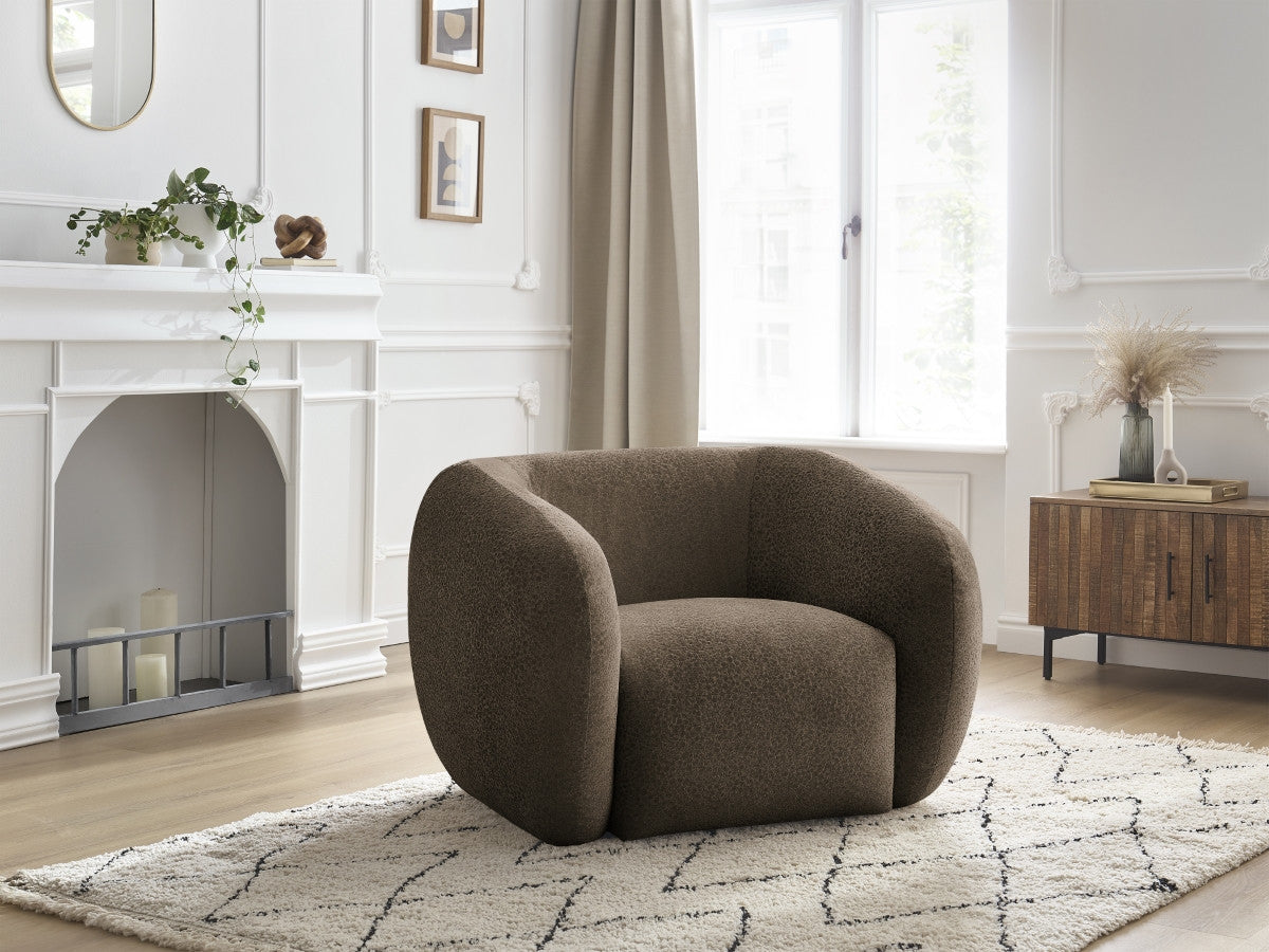 Fauteuil CELINE tissu texturé