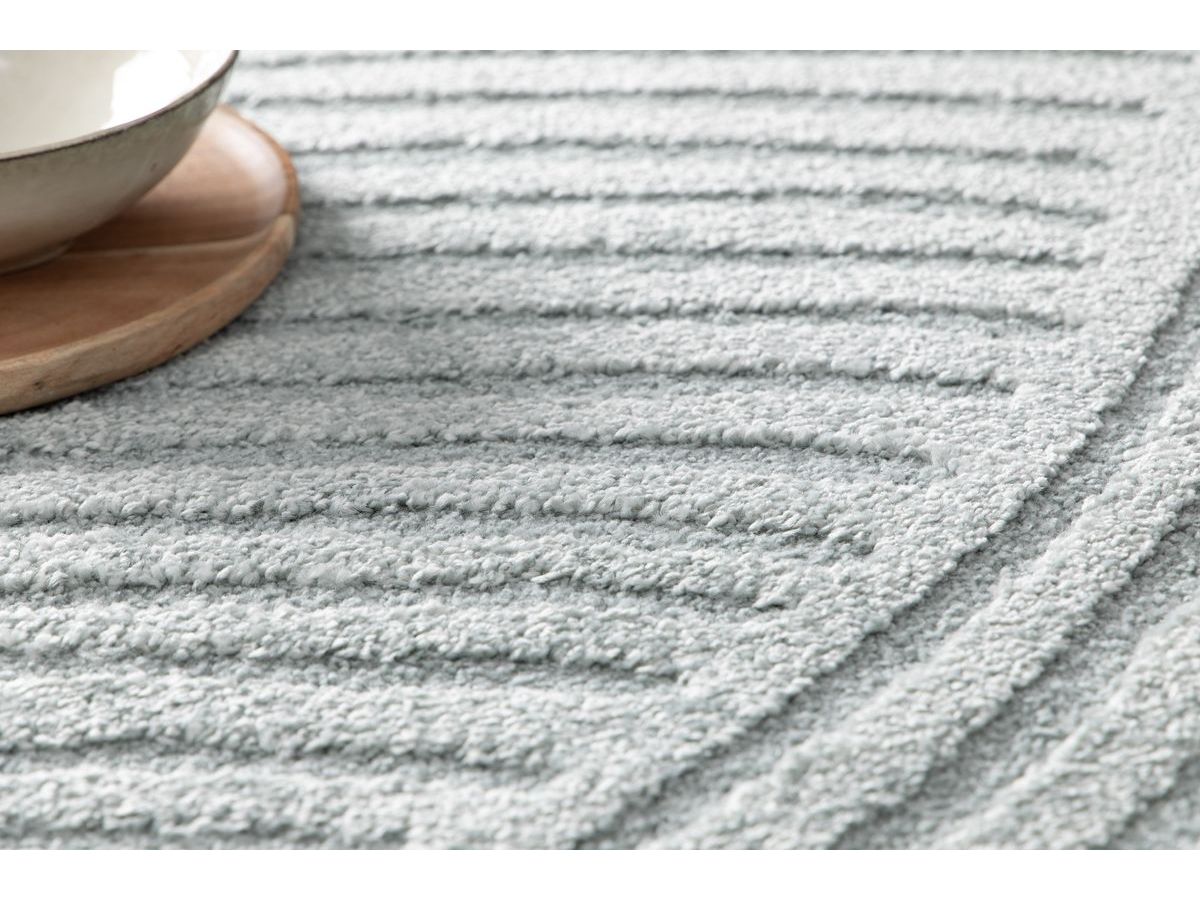 Tapis poils courts STAN motif abstrait - Bleu