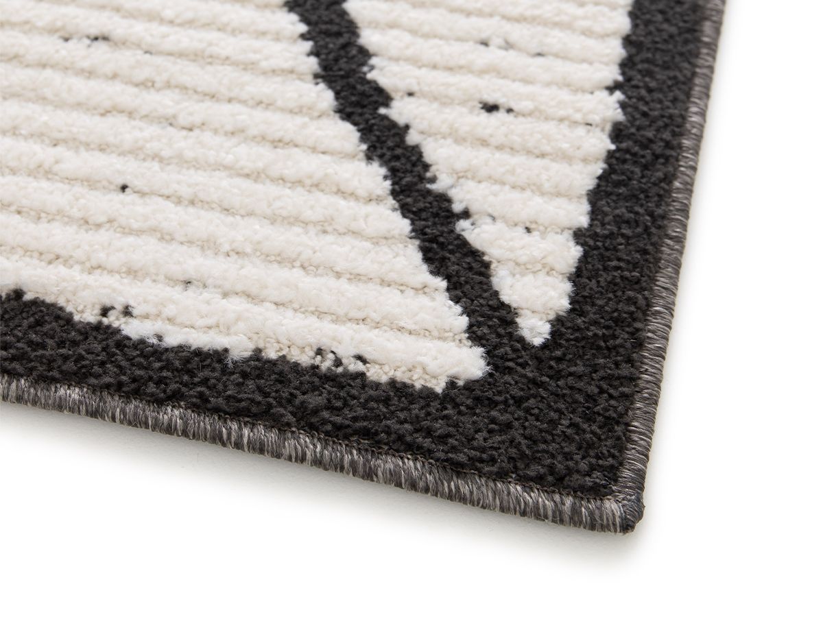 Tapis poils ras COSMARA motif abstrait - Beige