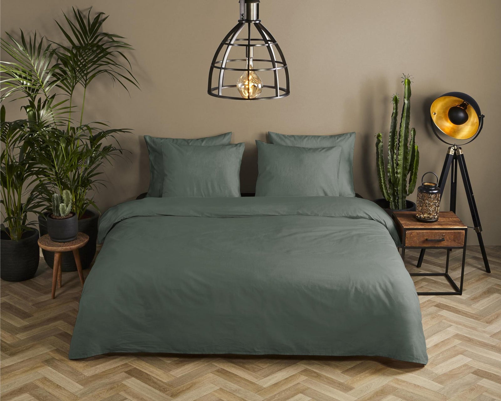 Hip - Housse De Couette - Uni - Olive Green