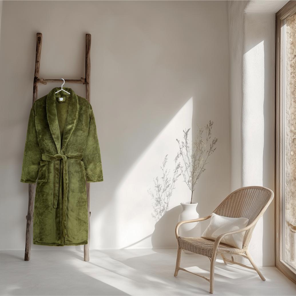 Good Morning - Peignoir - Uni - Olive Green