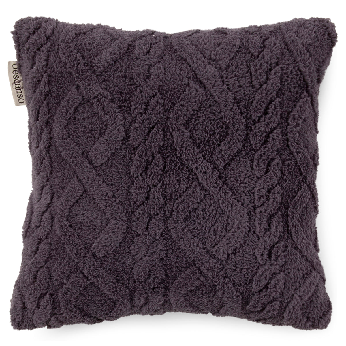 Descanso - Coussin décoratif - Jacquard teddy - Anthracite