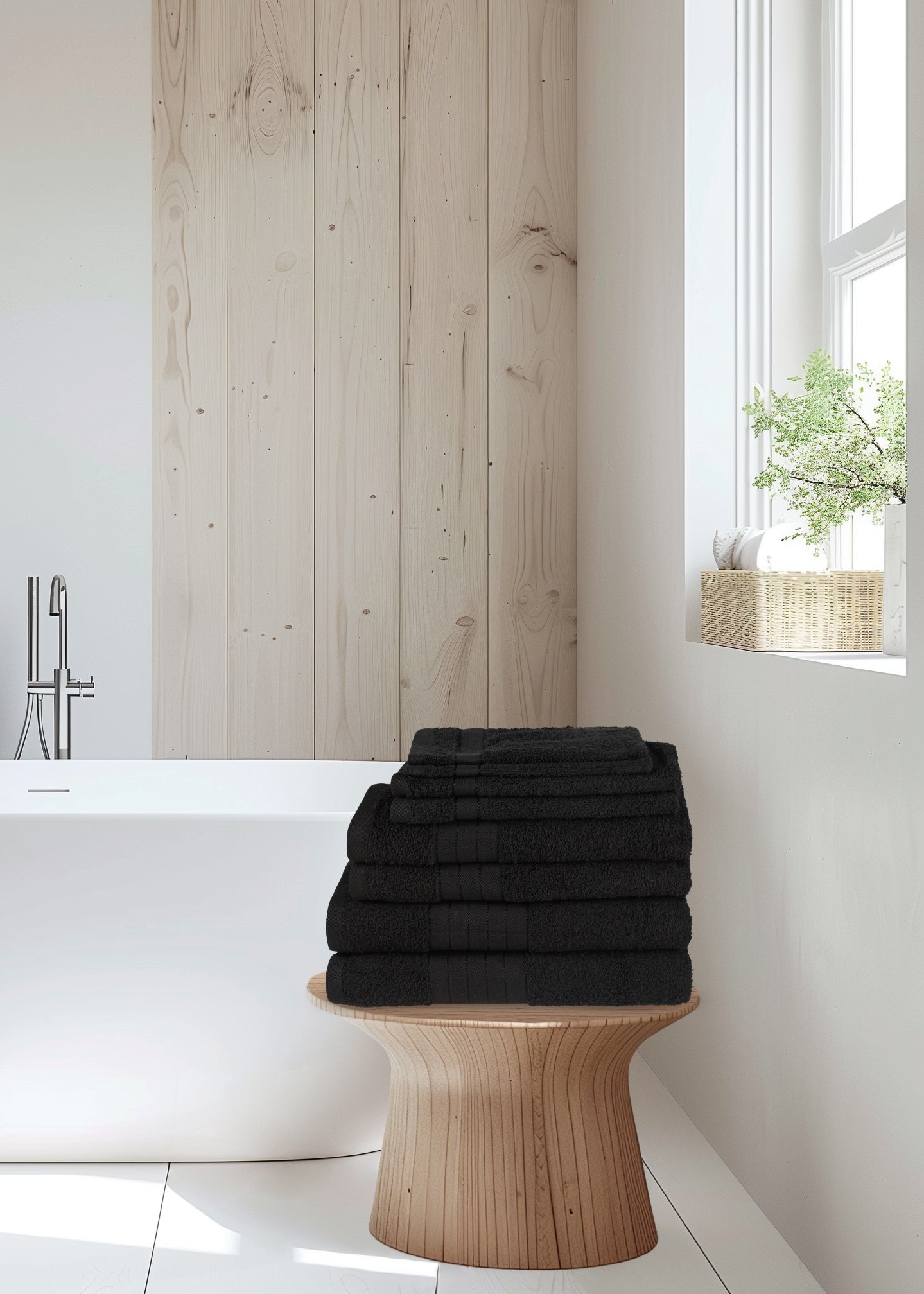 Good Morning - Uni serviette - Uni - Black
