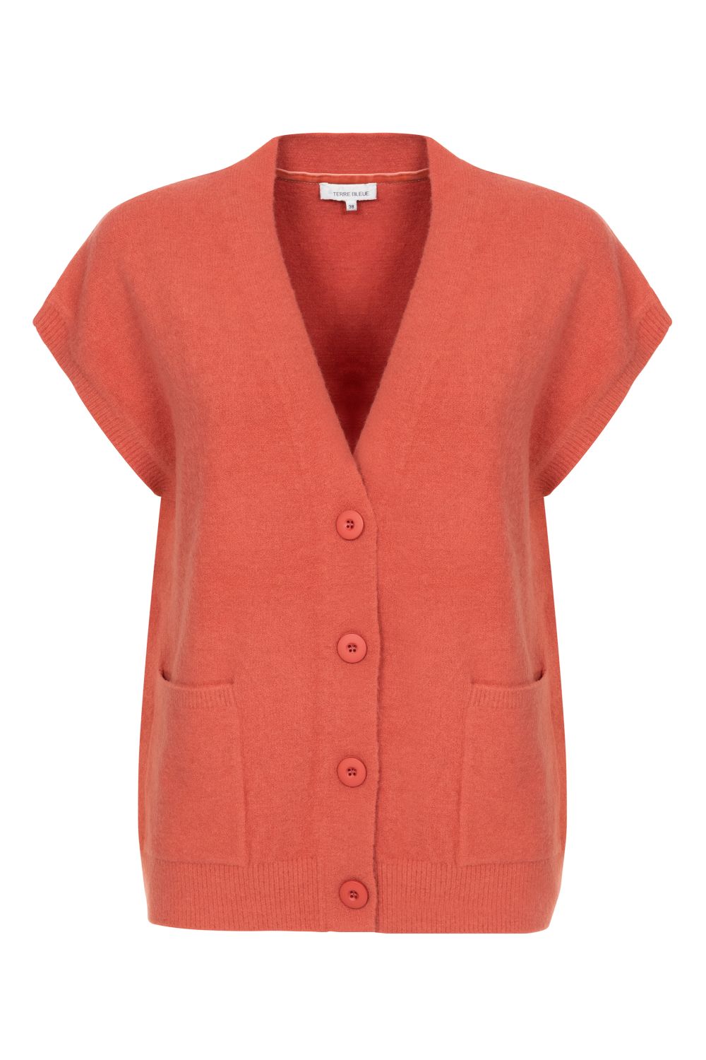 Cardigan rose foncé, look débardeur