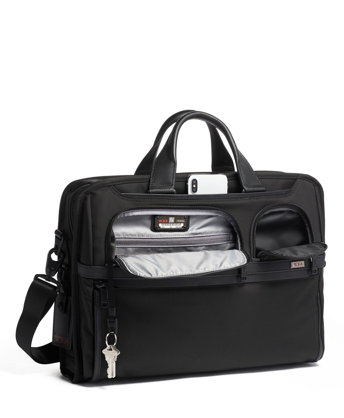 Alpha Compact Large Laptop Brief - Black