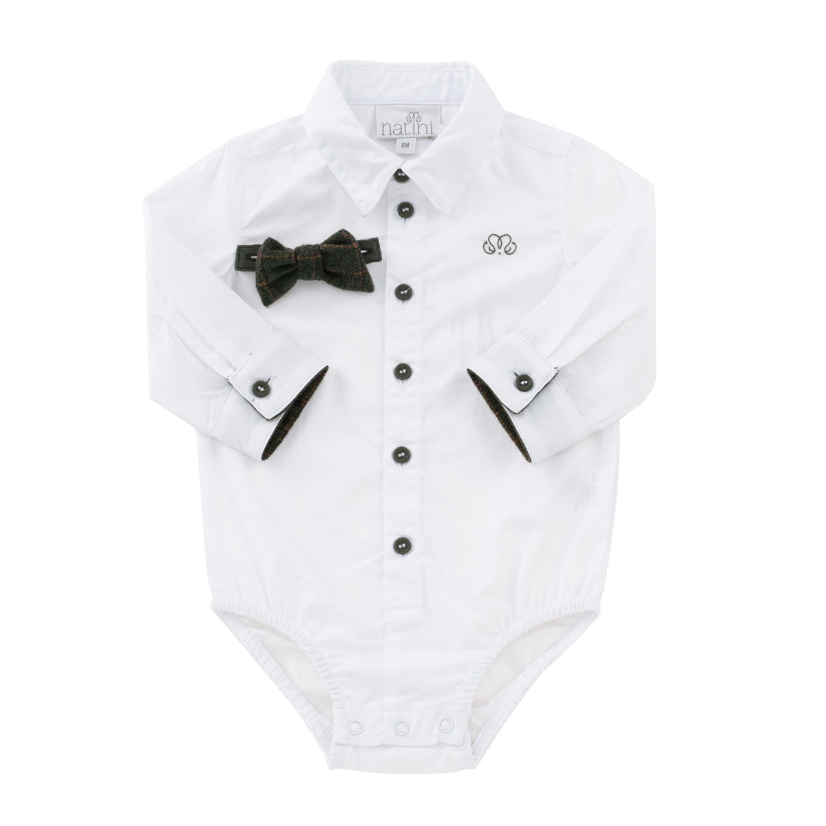 Bodyshirt Pierrot Bow Square - Blanc