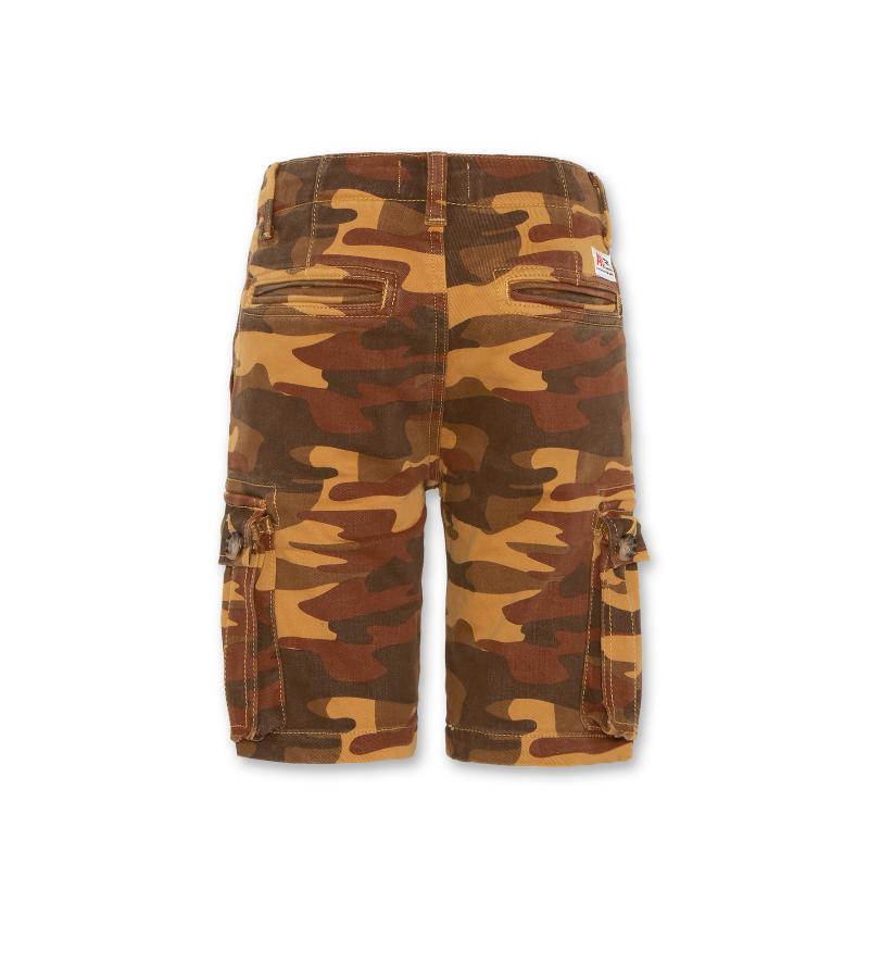 John Camo Cargo Shorts - Cognac