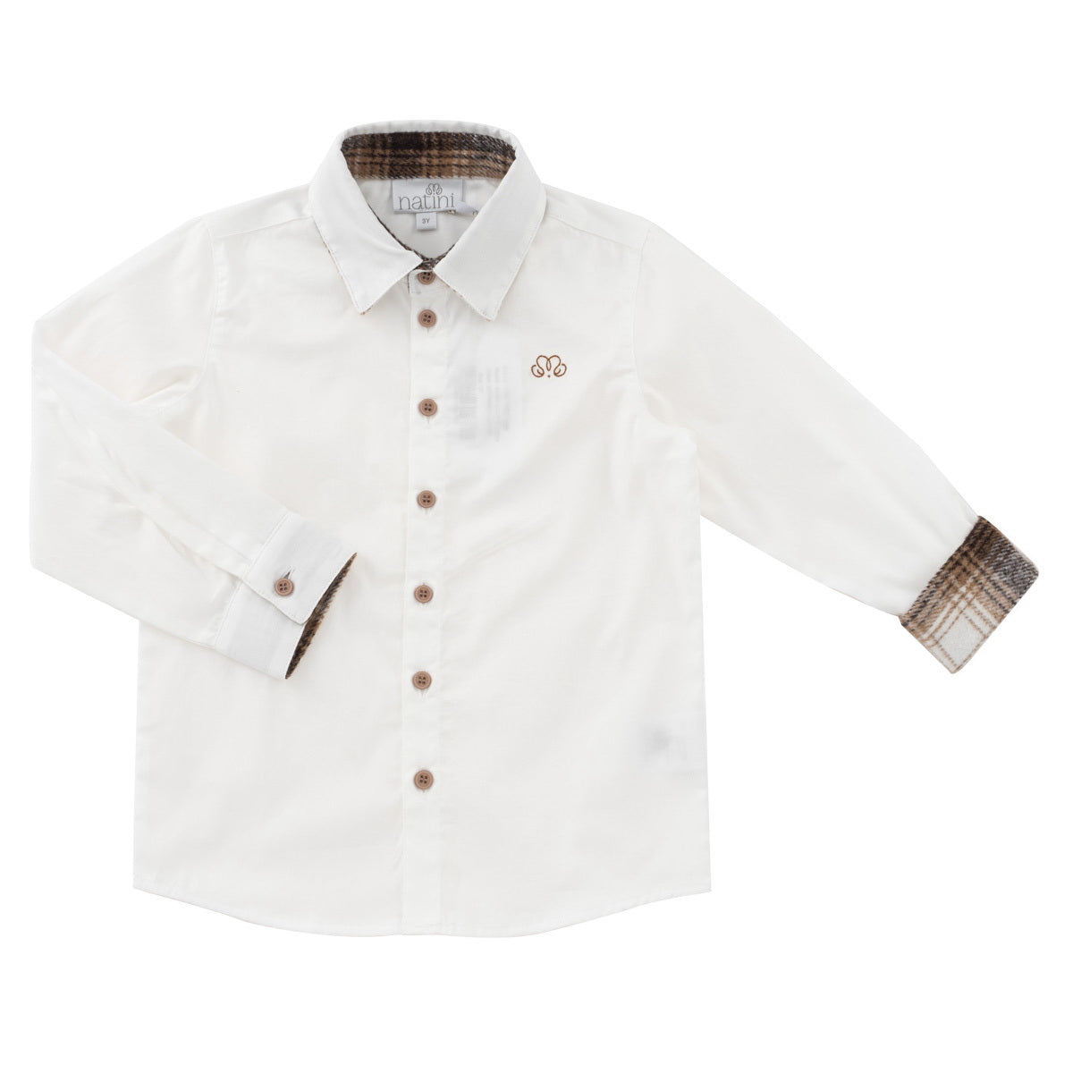 Shirt Caspar Vichy - Blanc Cassé