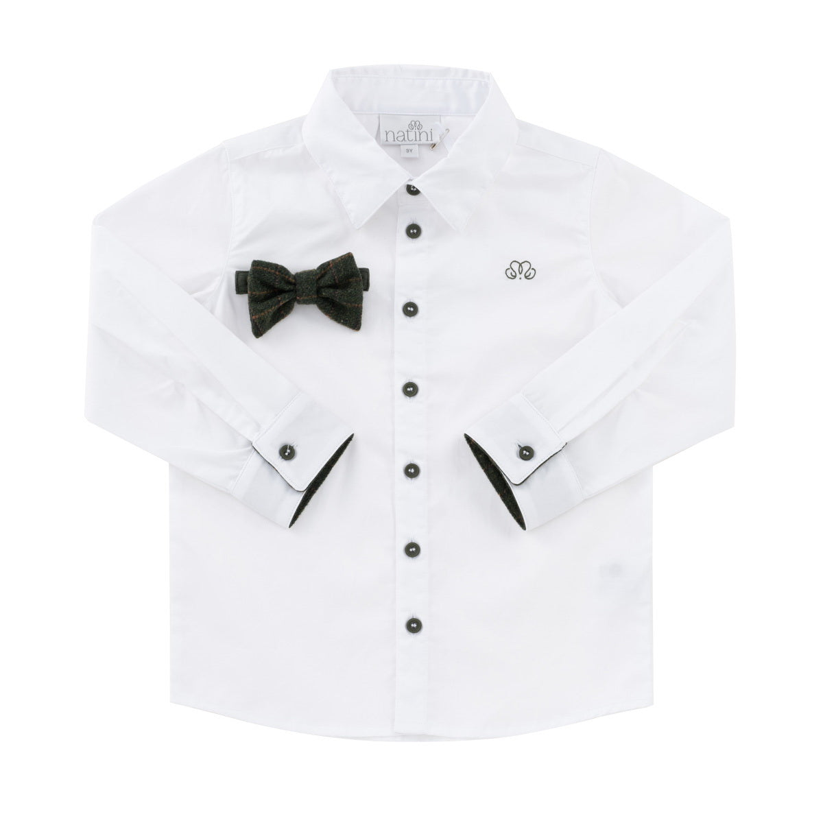 Shirt Pierrot Bow Square - Blanc