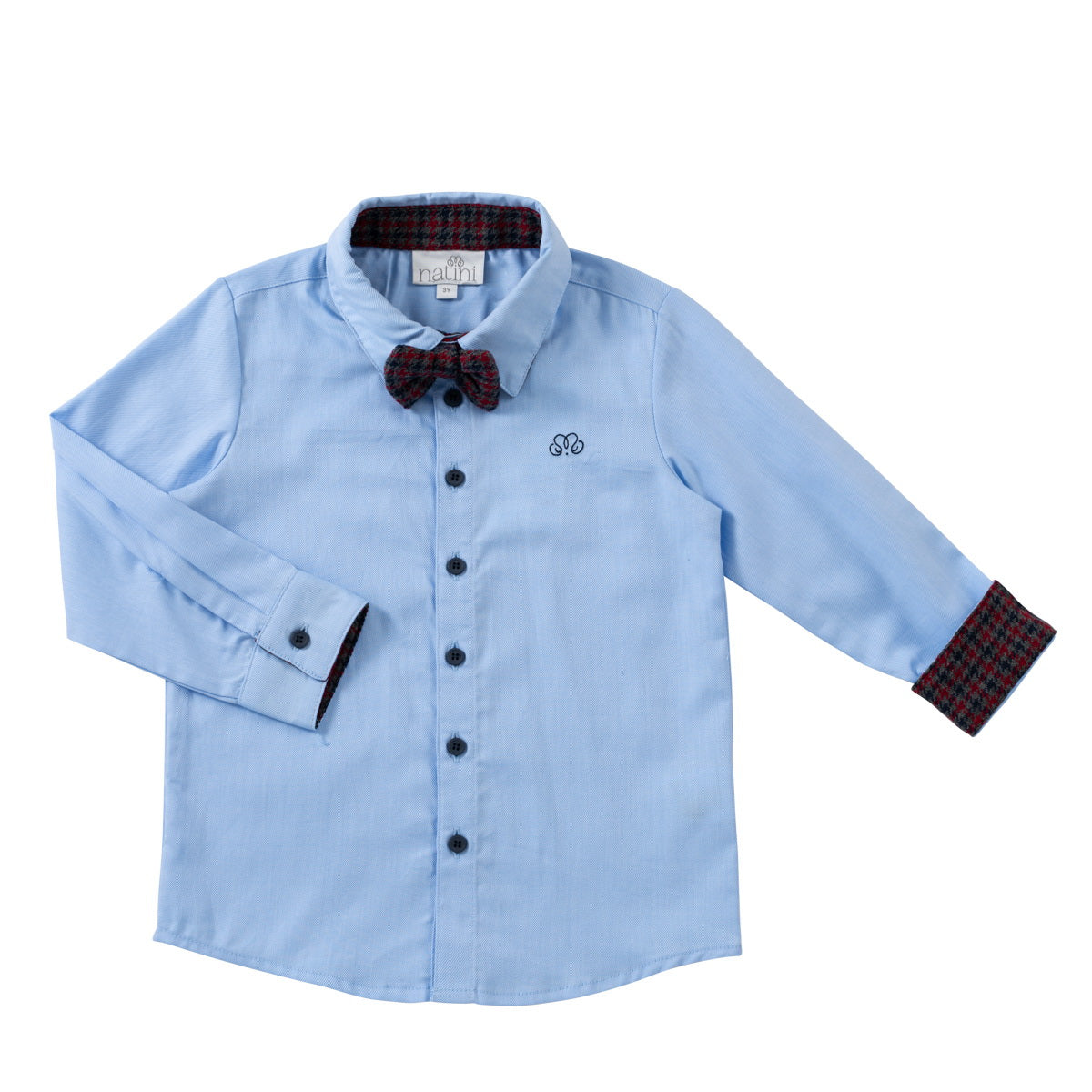 Shirt Pierrot Bow Vichy - Bleu