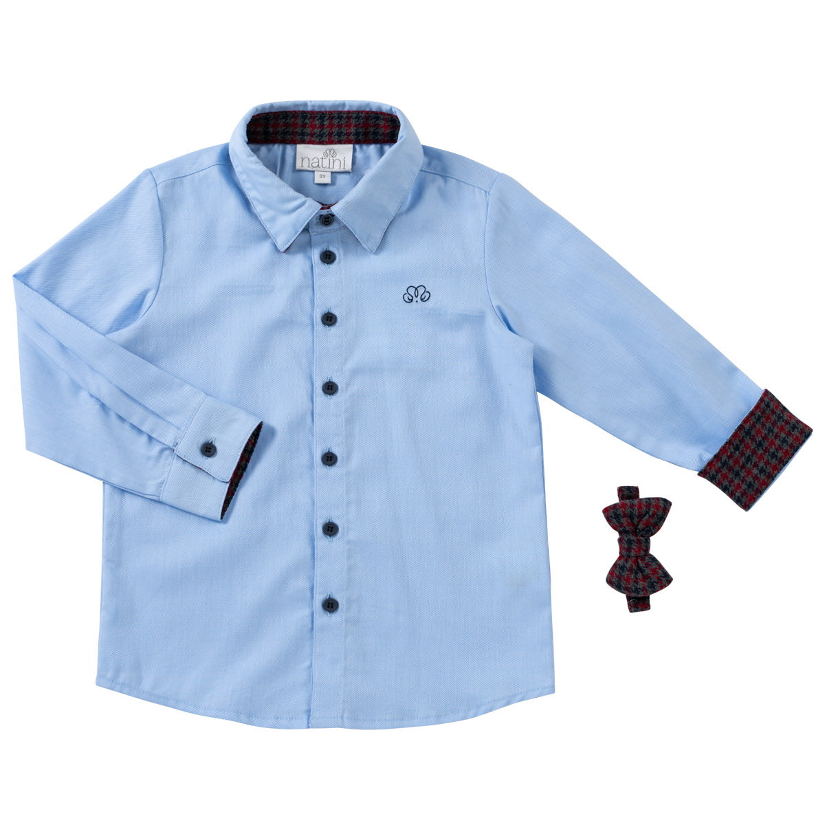 Shirt Pierrot Bow Vichy - Bleu
