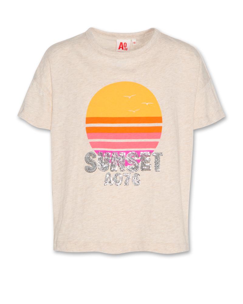 Kenza T-Shirt Sunset - Oatmeal