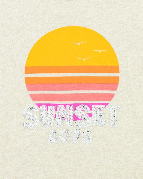 Kenza T-Shirt Sunset - Oatmeal