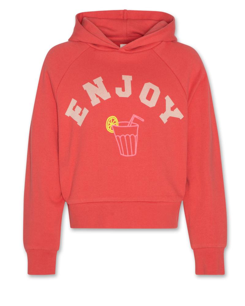 Lea Sweater Hoodie Enjoy - Red