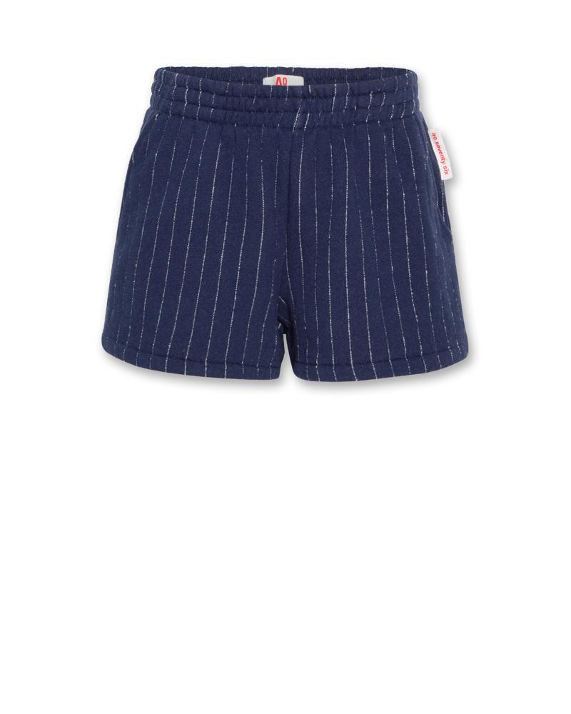 Leni Striped Sweater Shorts - Ink Navy
