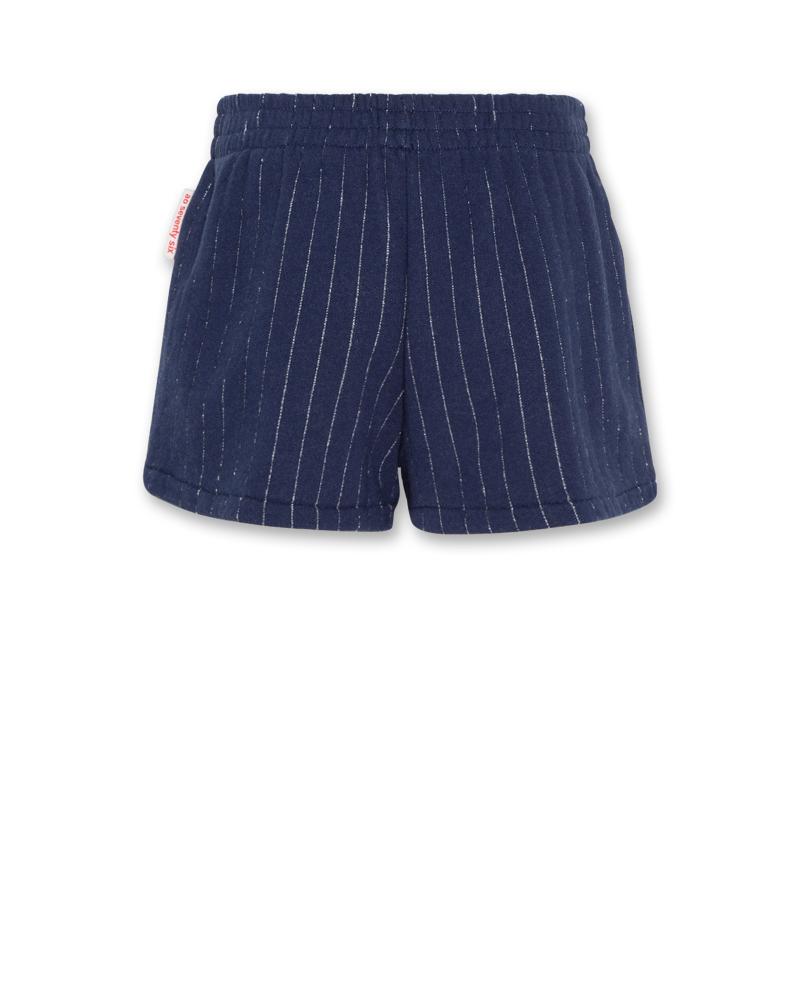 Leni Striped Sweater Shorts - Ink Navy