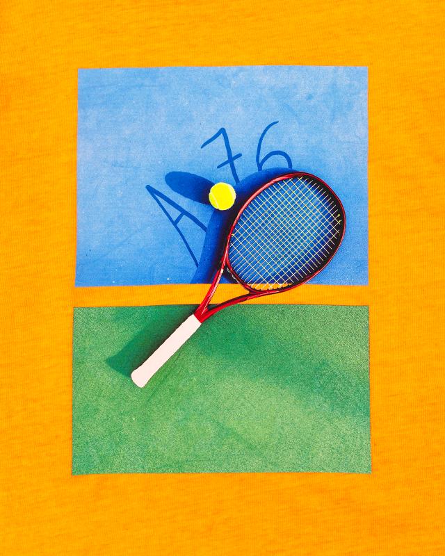 Mat T-Shirt Tennis - Sun Orange