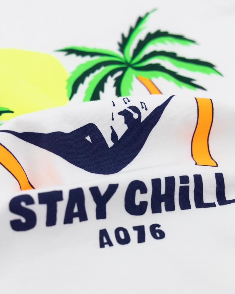 Mat T-Shirt Stay Chill - White