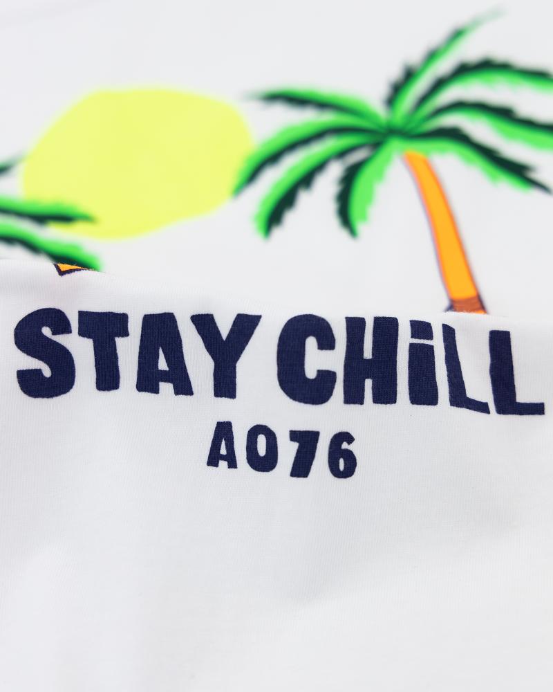 Mat T-Shirt Stay Chill - White