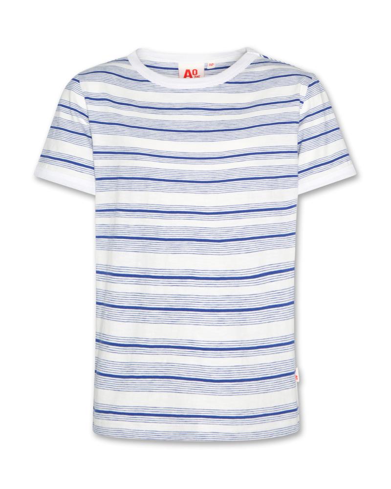 Mat Striped T-Shirt Ao76 - Bright Blue