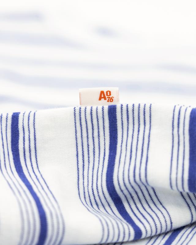 Mat Striped T-Shirt Ao76 - Bright Blue