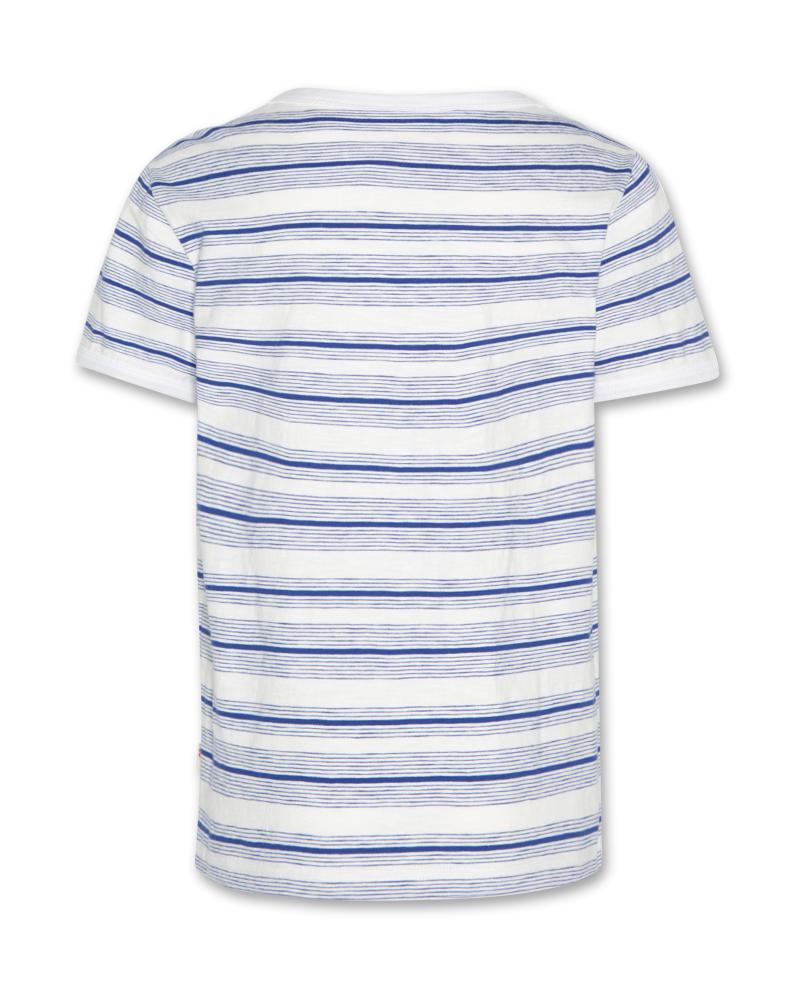 Mat Striped T-Shirt Ao76 - Bright Blue