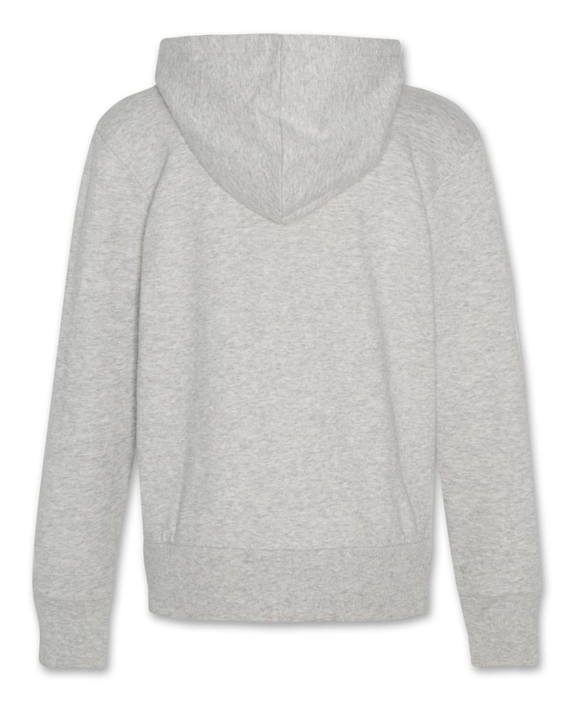 Norman Hoodie Full Zip Tape - Heather Grey