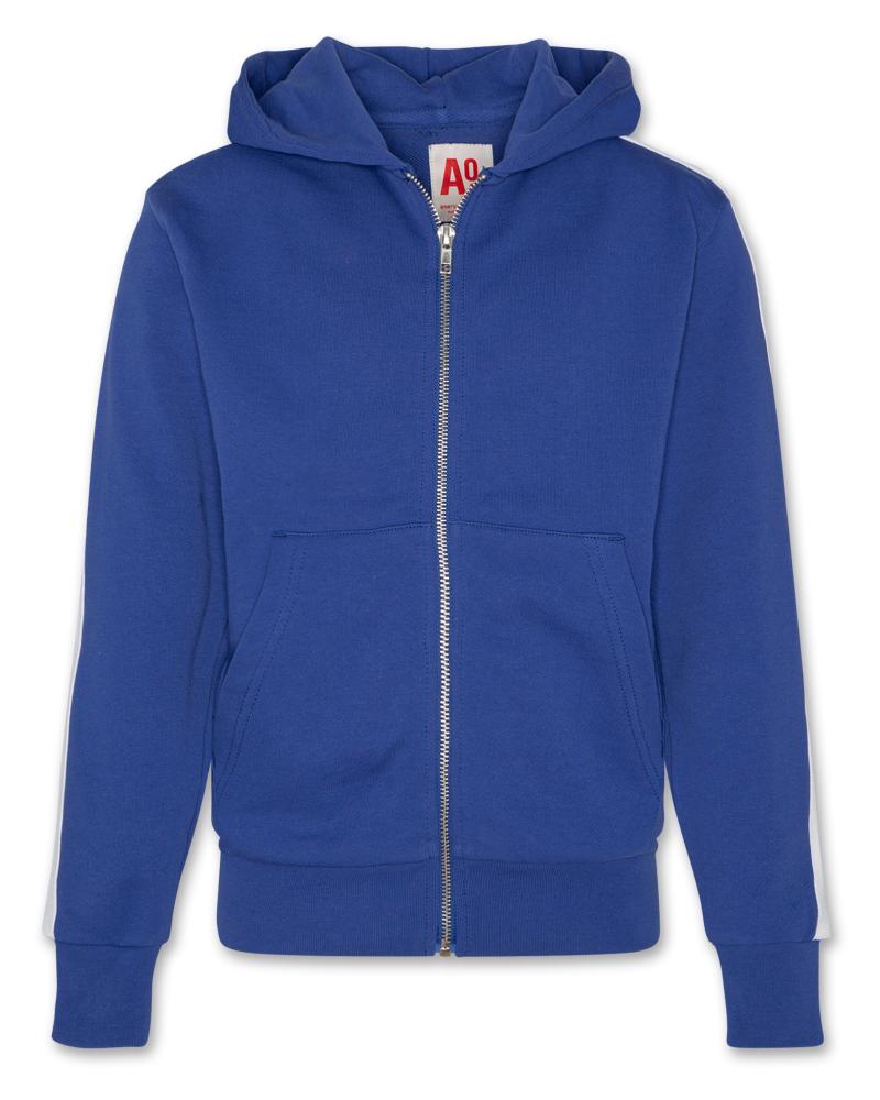 Norman Hoodie Full Zip Tape - Bright Blue