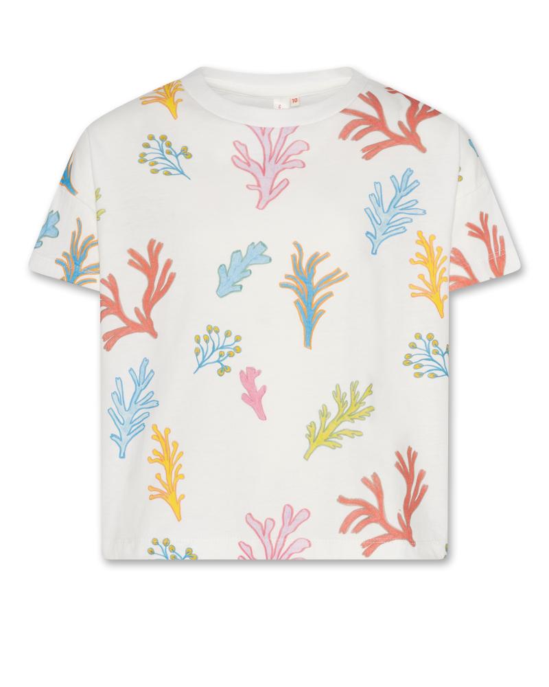 Kenza T-Shirt Corals - Offwhite