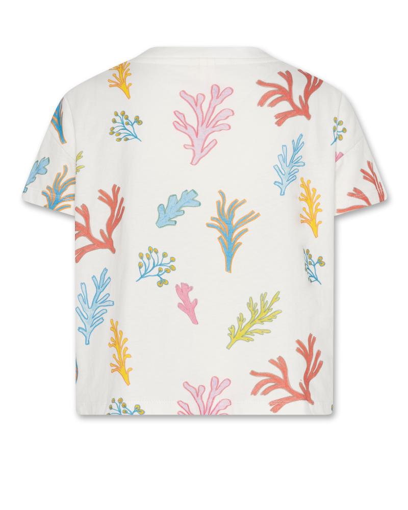 Kenza T-Shirt Corals - Offwhite