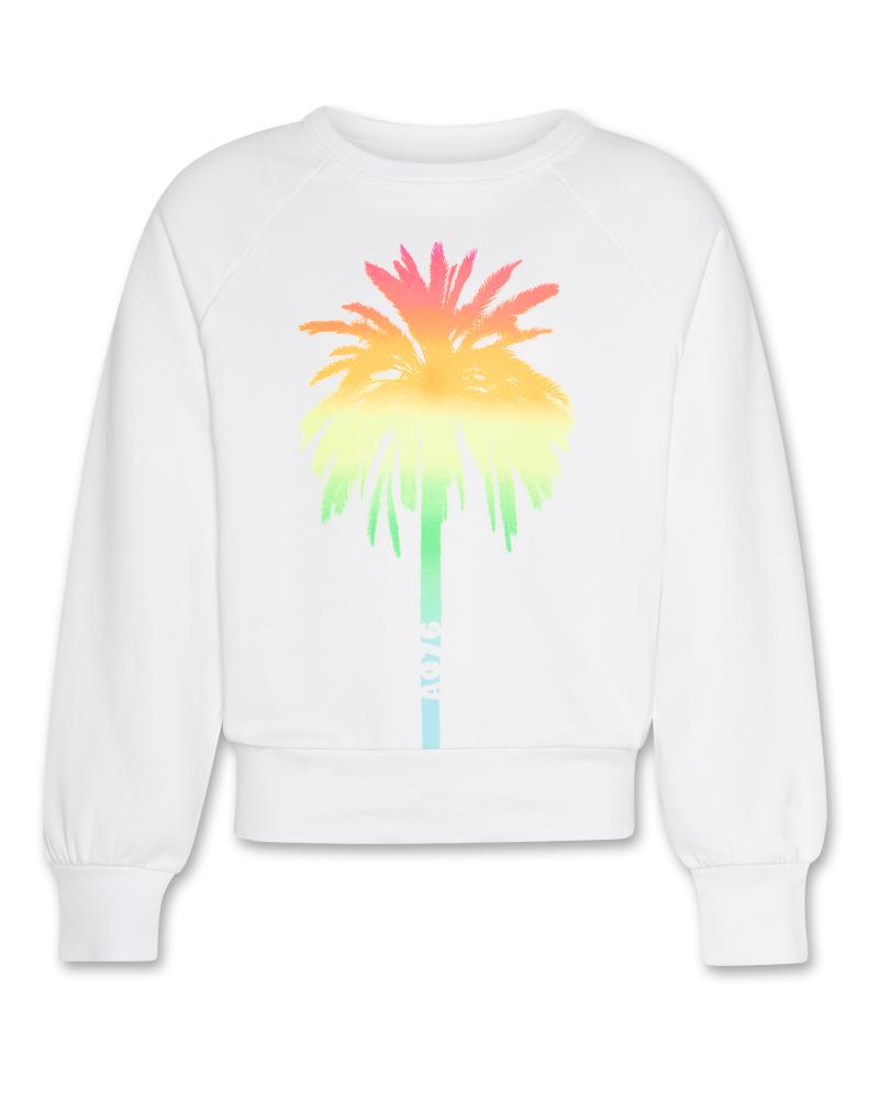 Aya Sweater Rainbow - White