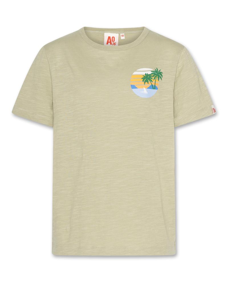 Mat T-Shirt Island - Light Olive