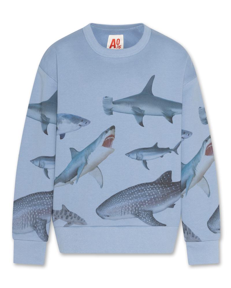 Oscar Sweater Sharks - Light Blue