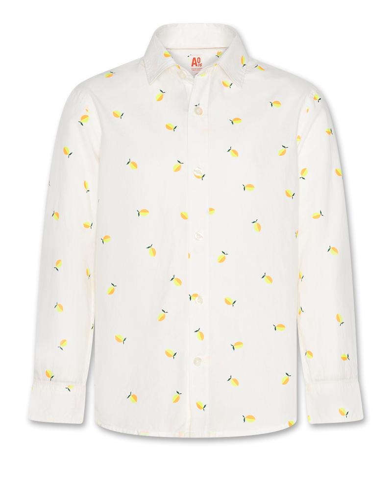Axel Shirt Lemon Aop - White