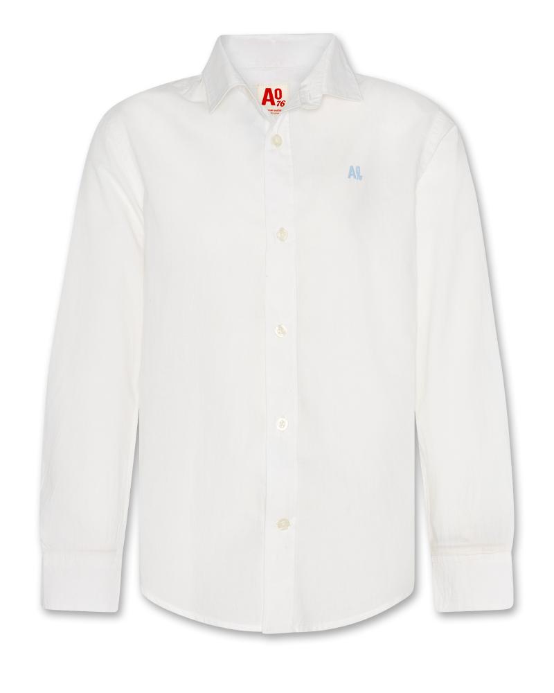 Alan Shirt Logo - White