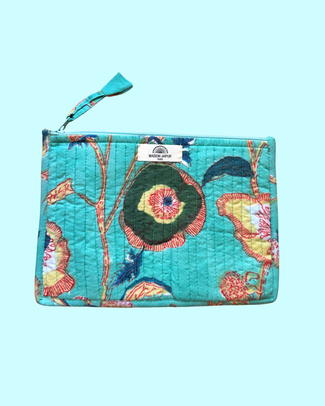 Pochette Bombay Bleu en voile de coton