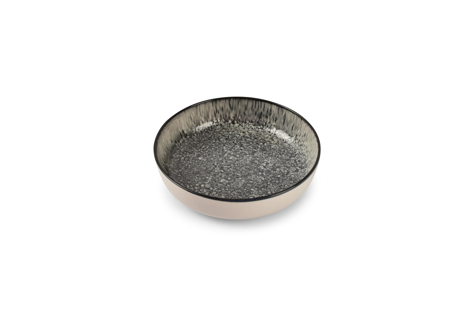 Ona - Assiette creuse 18,5xH5cm noir Gravel - set/2