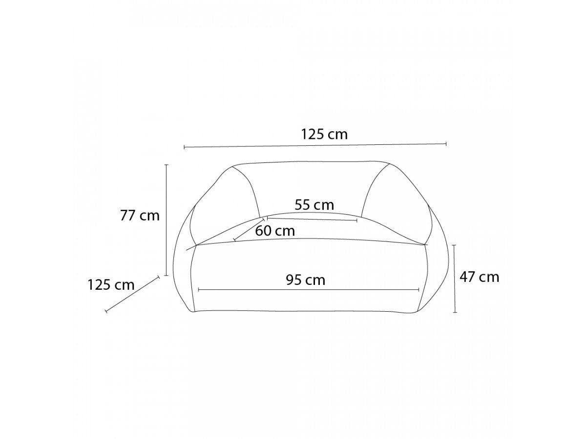 Pouf ultra moelleux LILIBET tissu bouclette