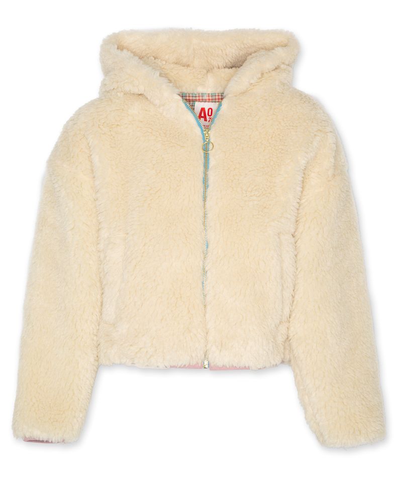 Girls - Sweaters - Viviane Hoody Zip Fur - Dark Natural - W