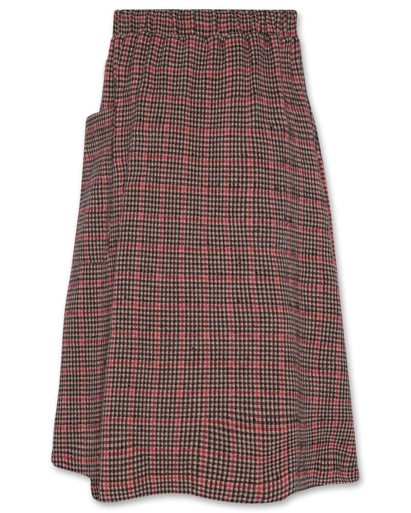 Demi Check Skirt - Brown