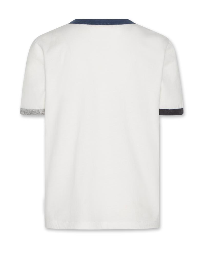Luke S/S T-Shirt Colorblock - Offwhite