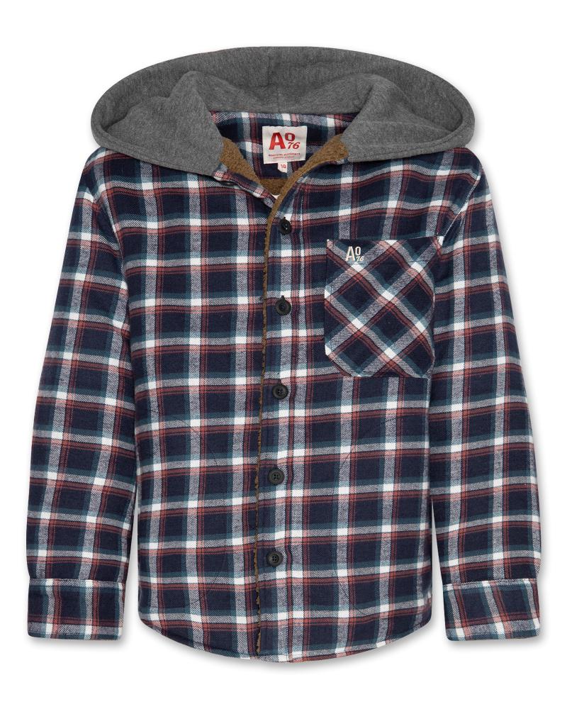 Andrew Hooded Teddy Shirt - Navy