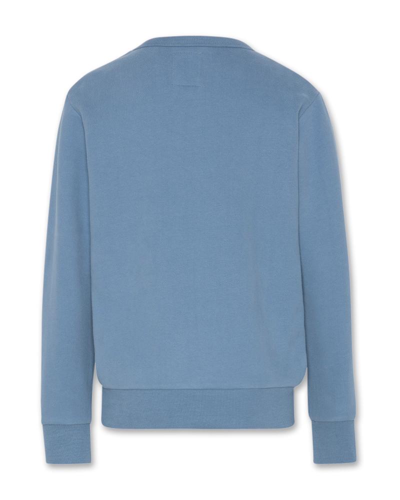 Tom C-Neck Sweater Logo - Mid Blue