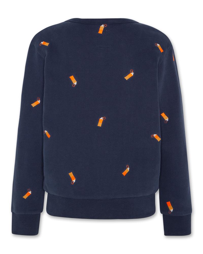 Tom C-Neck Sweater Aop - Navy