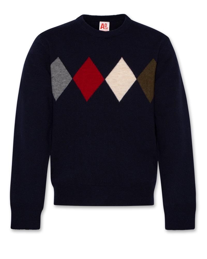 Caleb C-Neck Losanges - Navy